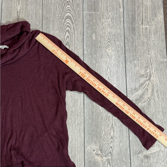 Z Supply Cowl Neck Ribbed Sweater, Mauve, Small, Soft - Picture 8 of 8